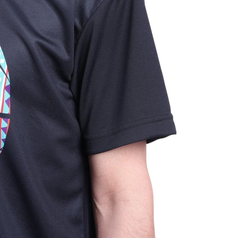 スポルディング（SPALDING）（メンズ）バスケットボールウェア UVカット Tシャツ アフリカントライバルボール SMT22005