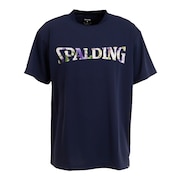 スポルディング（SPALDING）（メンズ）バスケットボールウェア Tシャツ タイダイマーブリングロゴ SMT22010NV