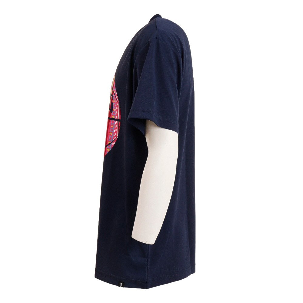 スポルディング（SPALDING）（メンズ）バスケットボールウェア UVカット Tシャツ アフリカントライバルボール SMT22005NV