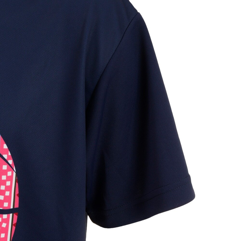 スポルディング（SPALDING）（メンズ）バスケットボールウェア UVカット Tシャツ アフリカントライバルボール SMT22005NV