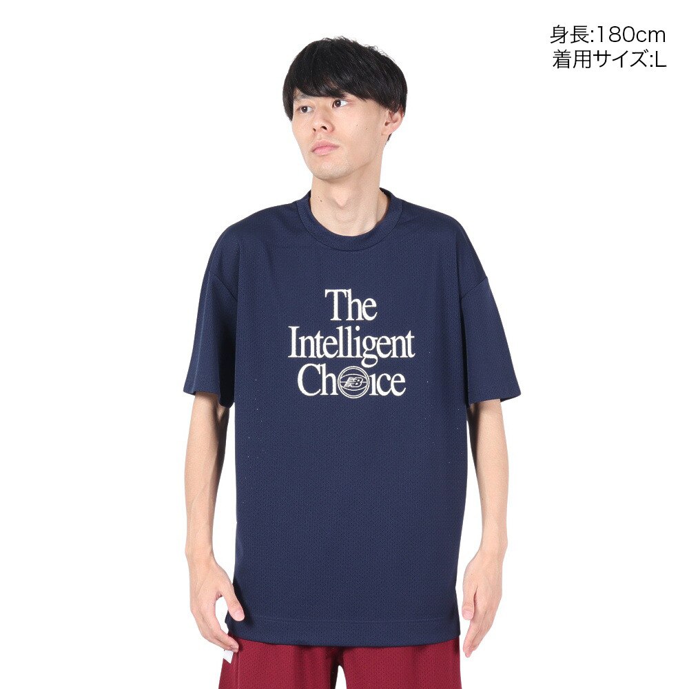 ニューバランス（new balance）（メンズ）バスケットボールウェア Intelligent Choice 半袖Tシャツ AMT25056TNV 速乾