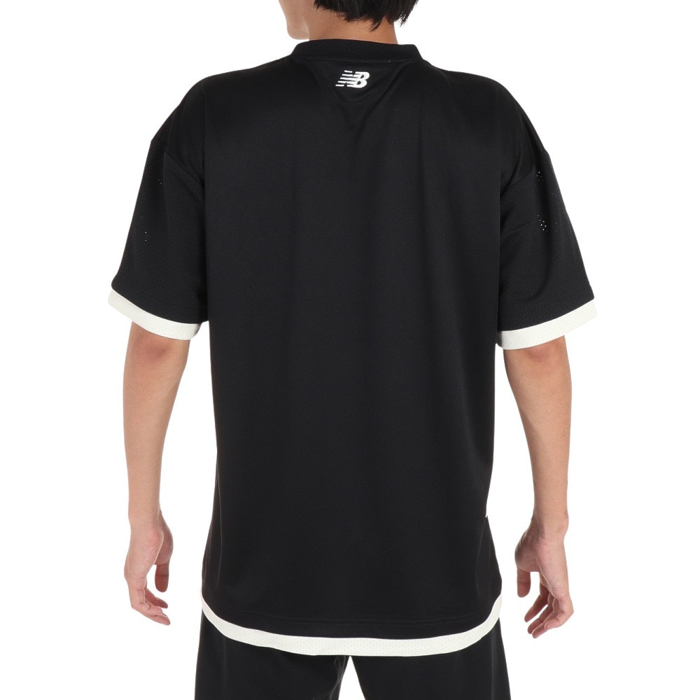 ニューバランス（new balance）（メンズ）バスケットボールウェア Logo Layerd 半袖Tシャツ AMT25058BK