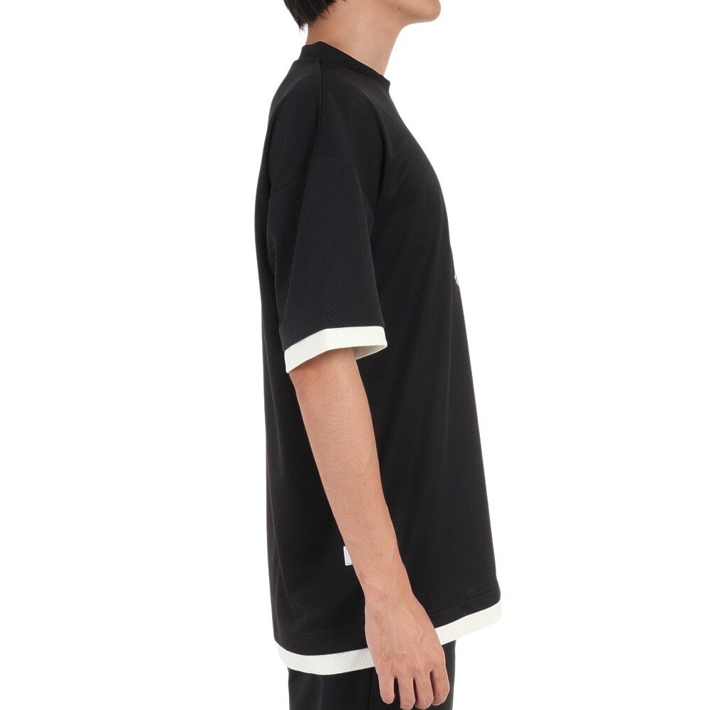 ニューバランス（new balance）（メンズ）バスケットボールウェア Logo Layerd 半袖Tシャツ AMT25058BK