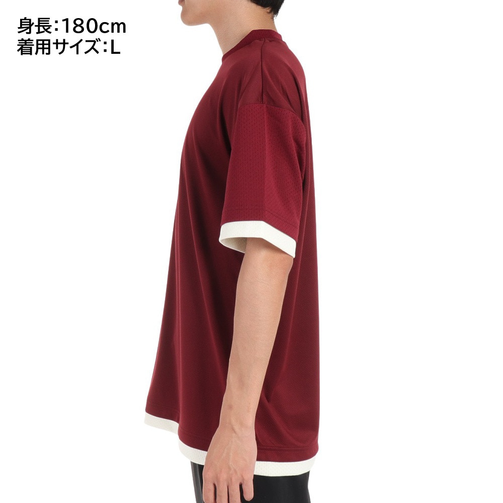 ニューバランス（new balance）（メンズ）バスケットボールウェア Logo Layerd 半袖Tシャツ AMT25058NBY