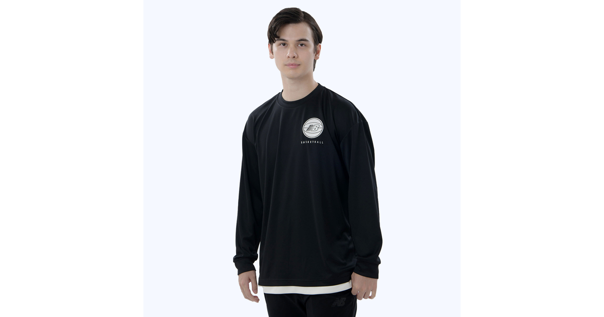 ニューバランス｜バスケットボールウェア ロンＴ グラフィック 長袖Tシャツ AMT25114BK - スポーツ用品はスーパースポーツゼビオ