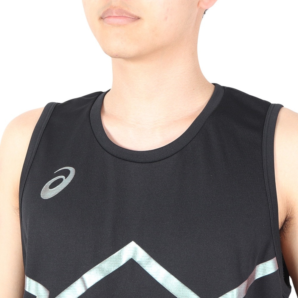 アシックス（ASICS）（メンズ）バスケットボールウェア ドライプリントノースリーブシャツ 2063A302.001 速乾