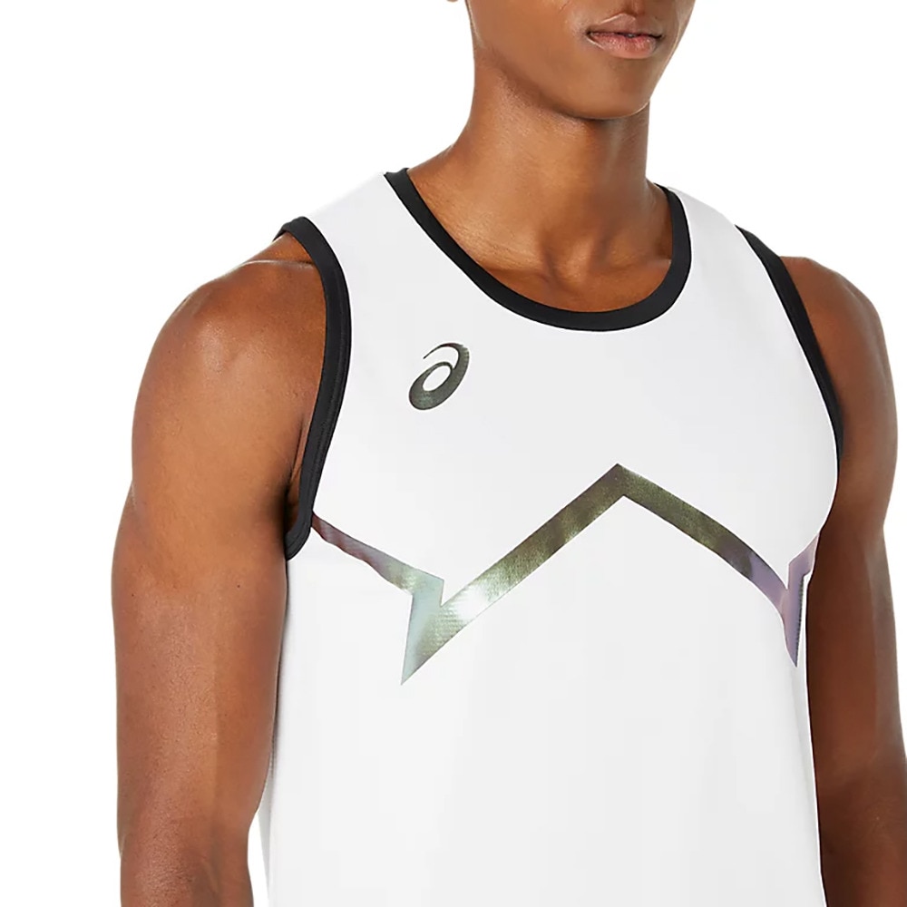 アシックス（ASICS）（メンズ）バスケットボールウェア ドライプリントノースリーブシャツ 2063A302.100 速乾