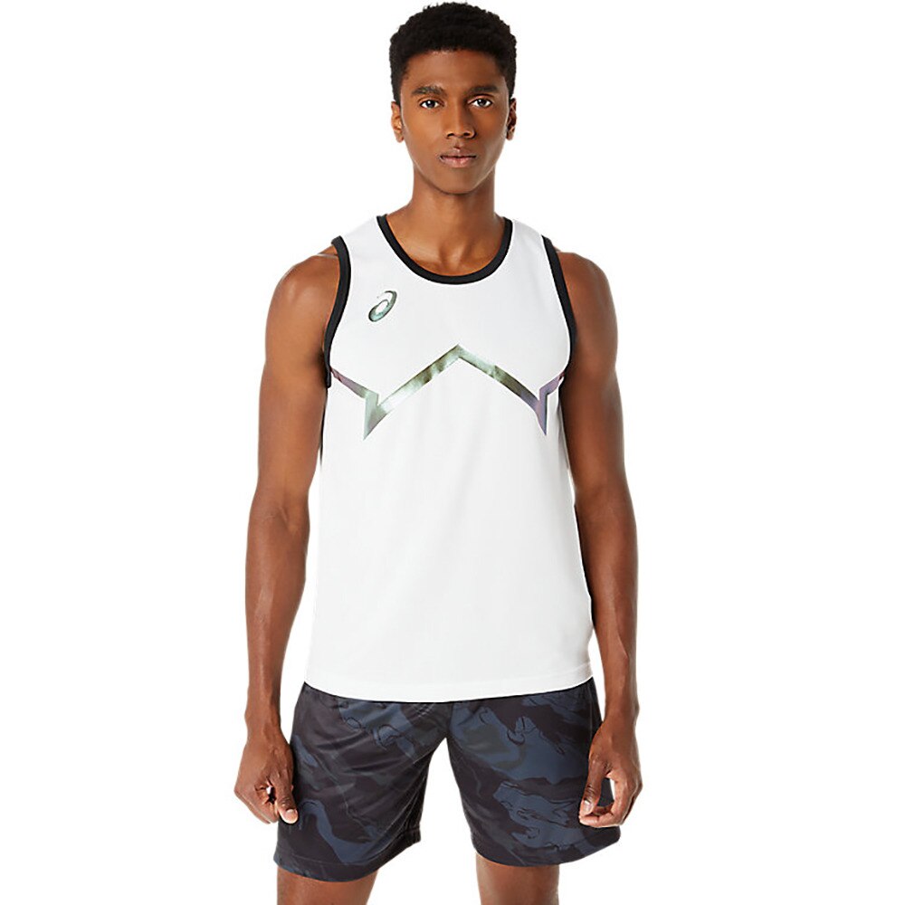 アシックス（ASICS）（メンズ）バスケットボールウェア ドライプリントノースリーブシャツ 2063A302.100