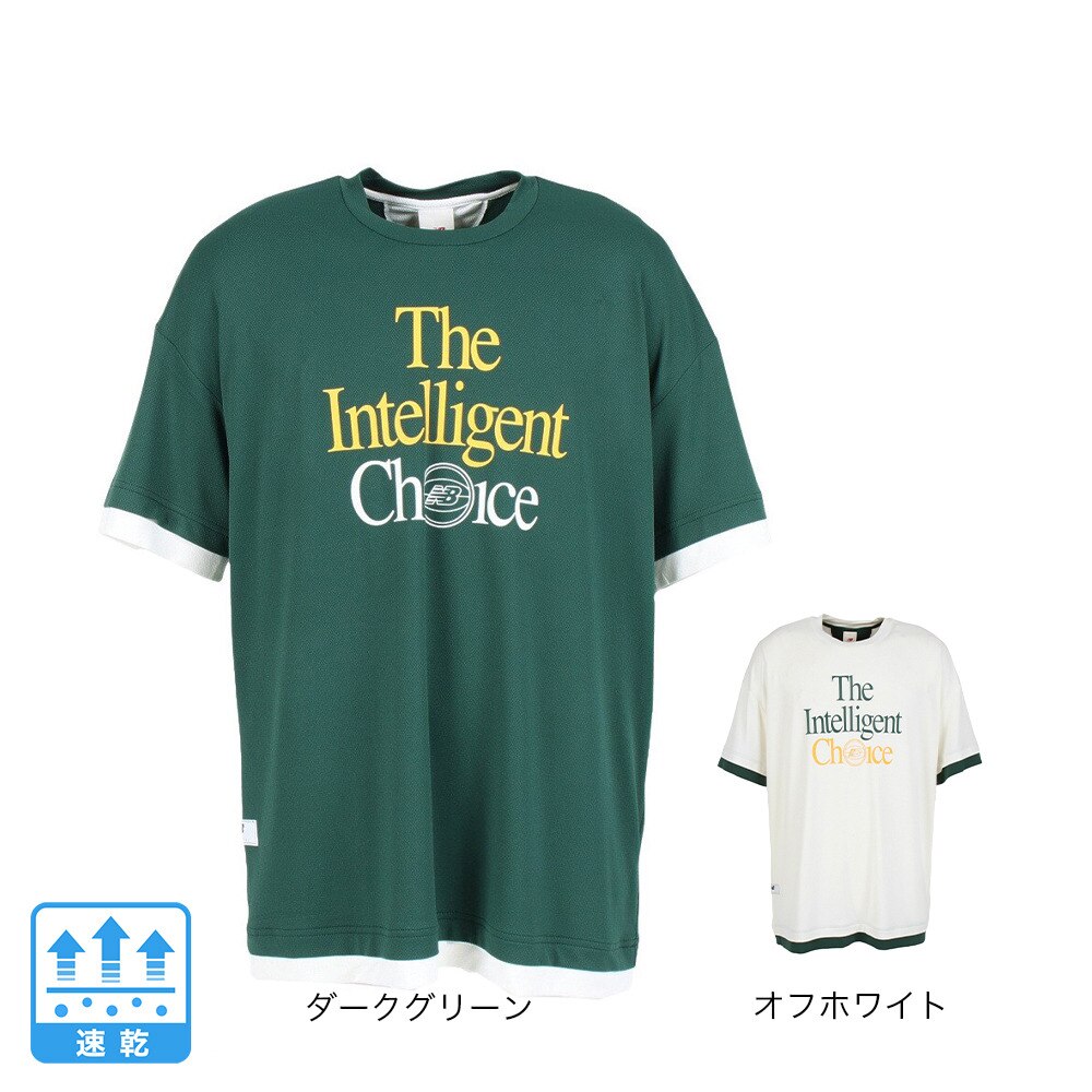 ニューバランス（new balance）（メンズ）バスケットボールウェア 接触冷感The Intelligent Choice ショートスリーブTシャツ AMT35061NWG