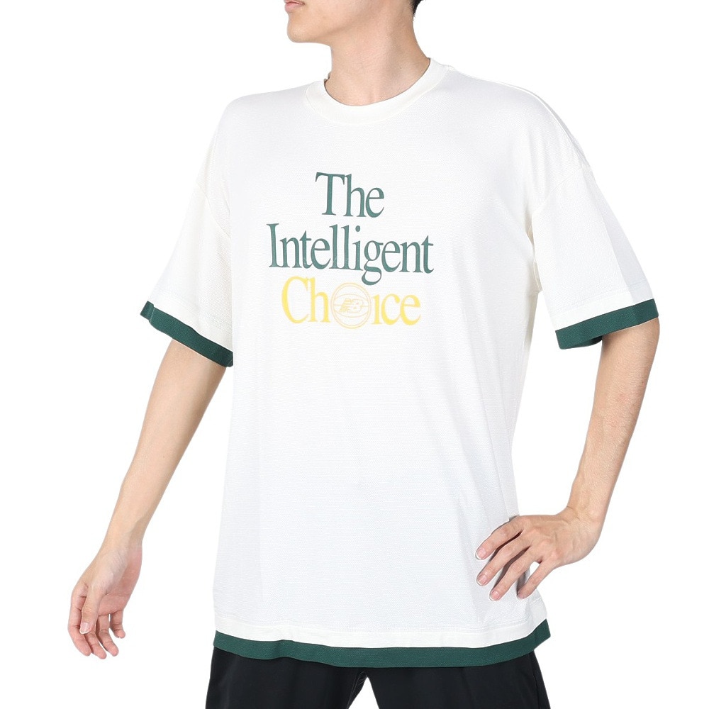 ニューバランス（new balance）（メンズ）バスケットボールウェア 接触冷感The Intelligent Choice ショートスリーブTシャツ AMT35061SST 速乾