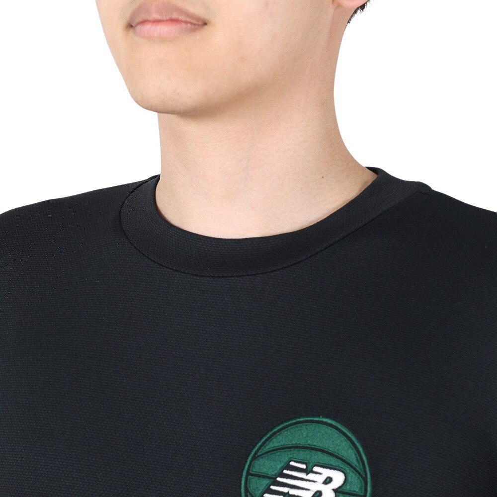 ニューバランス（new balance）（メンズ）バスケットボールウェア 接触冷感 バックプリントTシャツ AMT35063BK
