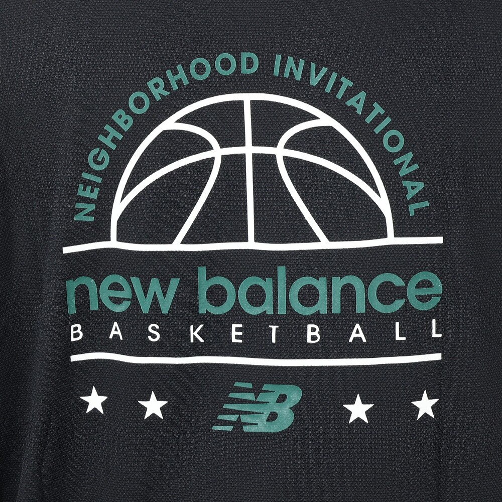 ニューバランス（new balance）（メンズ）バスケットボールウェア 接触冷感 バックプリントTシャツ AMT35063BK