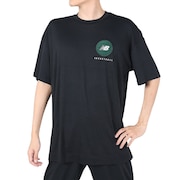 ニューバランス（new balance）（メンズ）バスケットボールウェア 接触冷感 バックプリントTシャツ AMT35063BK 速乾