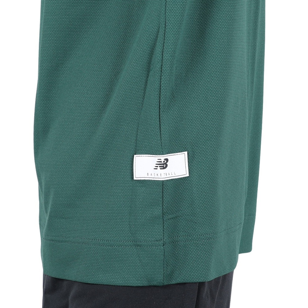 ニューバランス（new balance）（メンズ）バスケットボールウェア 接触冷感 バックプリントTシャツ AMT35063NWG 速乾