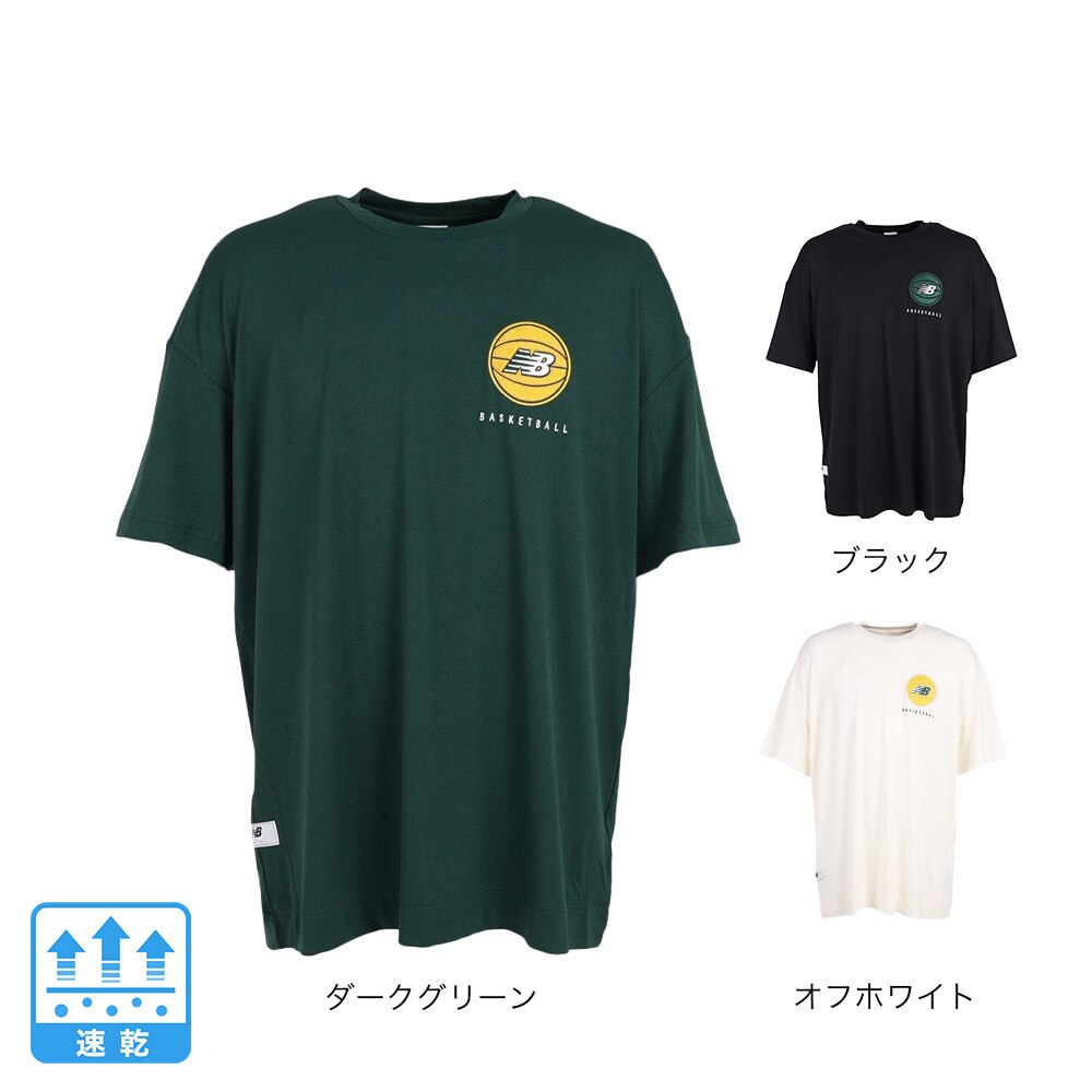ニューバランス（new balance）（メンズ）バスケットボールウェア 接触冷感 バックプリントTシャツ AMT35063NWG