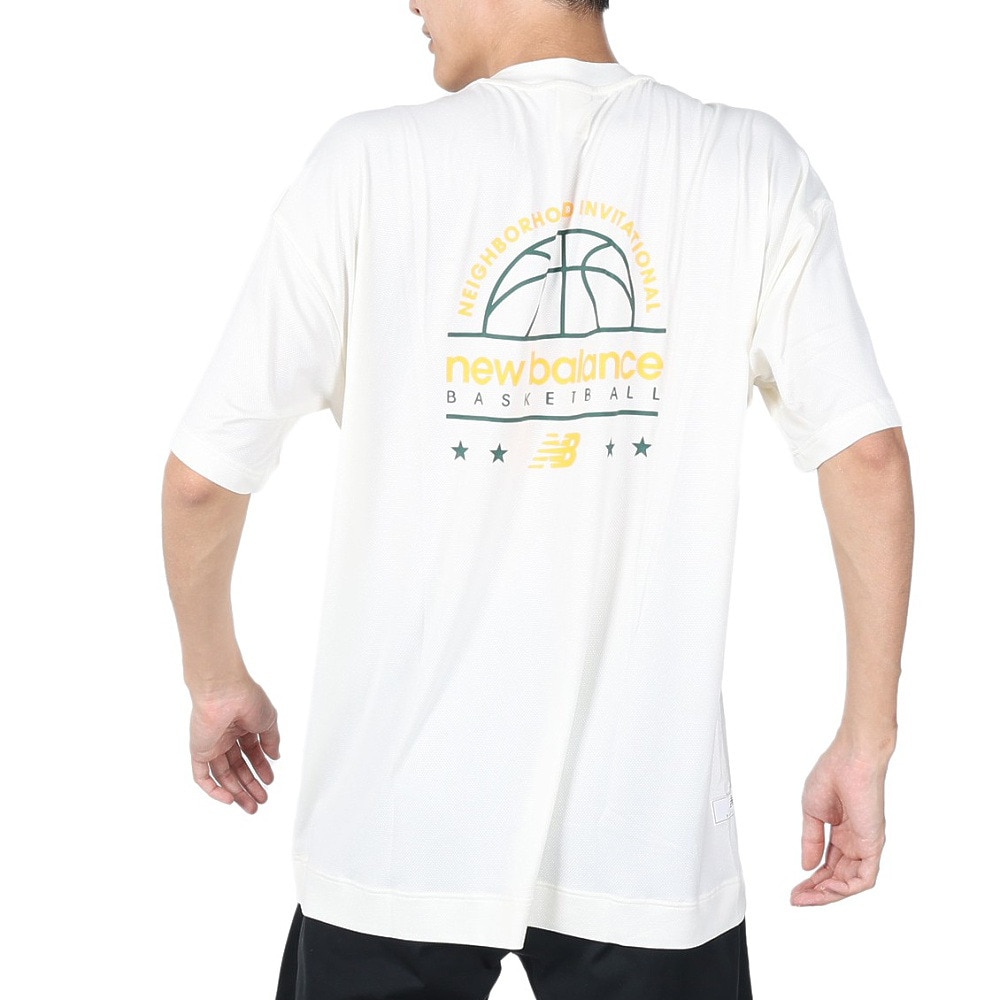 ニューバランス（new balance）（メンズ）バスケットボールウェア 接触冷感 バックプリントTシャツ AMT35063SST 速乾