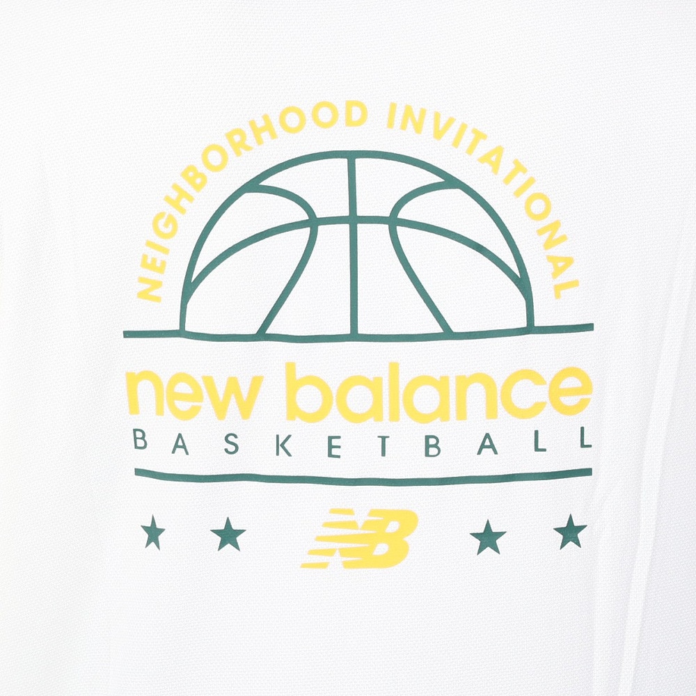 ニューバランス（new balance）（メンズ）バスケットボールウェア 接触冷感 バックプリントTシャツ AMT35063SST 速乾