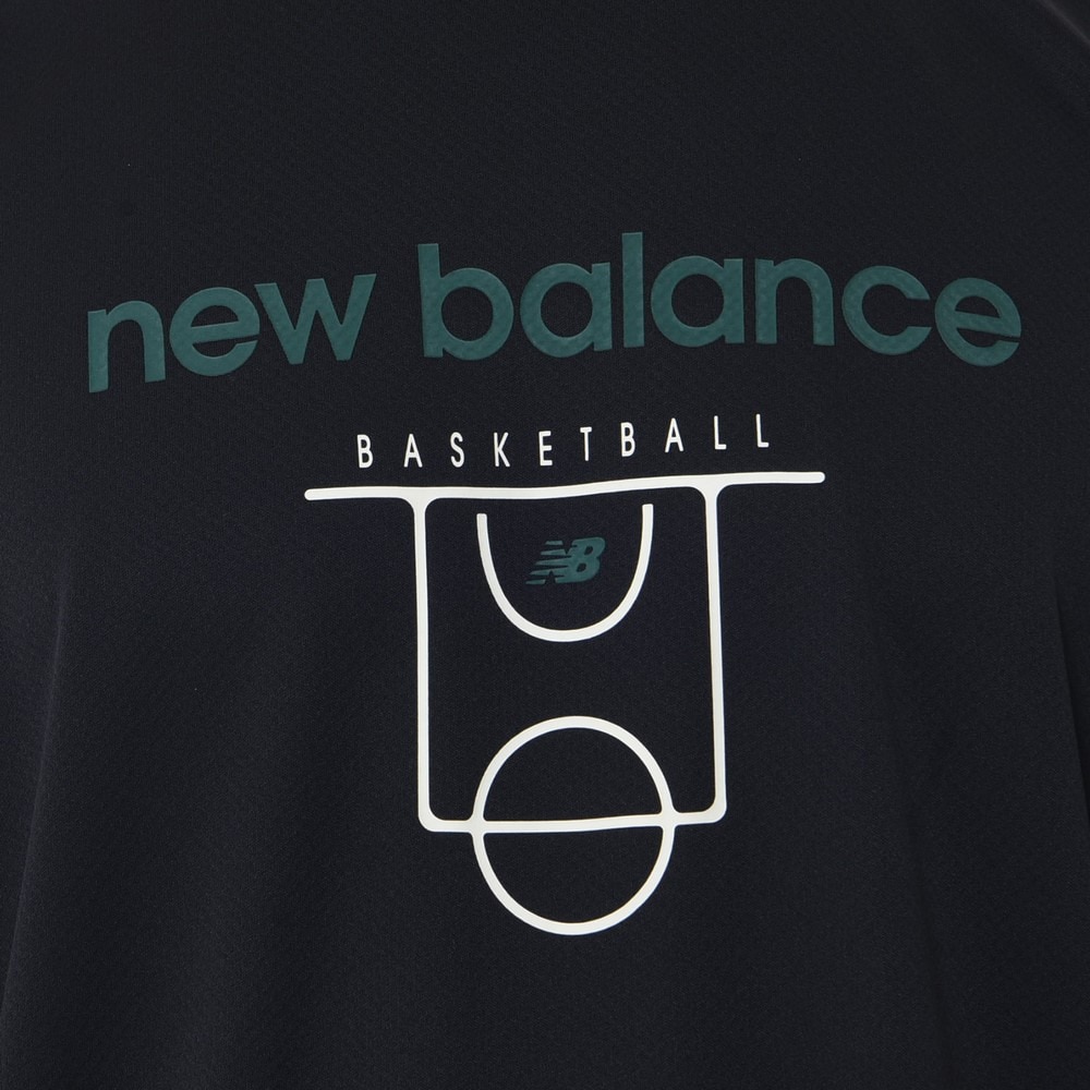 ニューバランス（new balance）（メンズ、レディース）バスケットボールウェア Court Graphic Tシャツ AMT35064BK