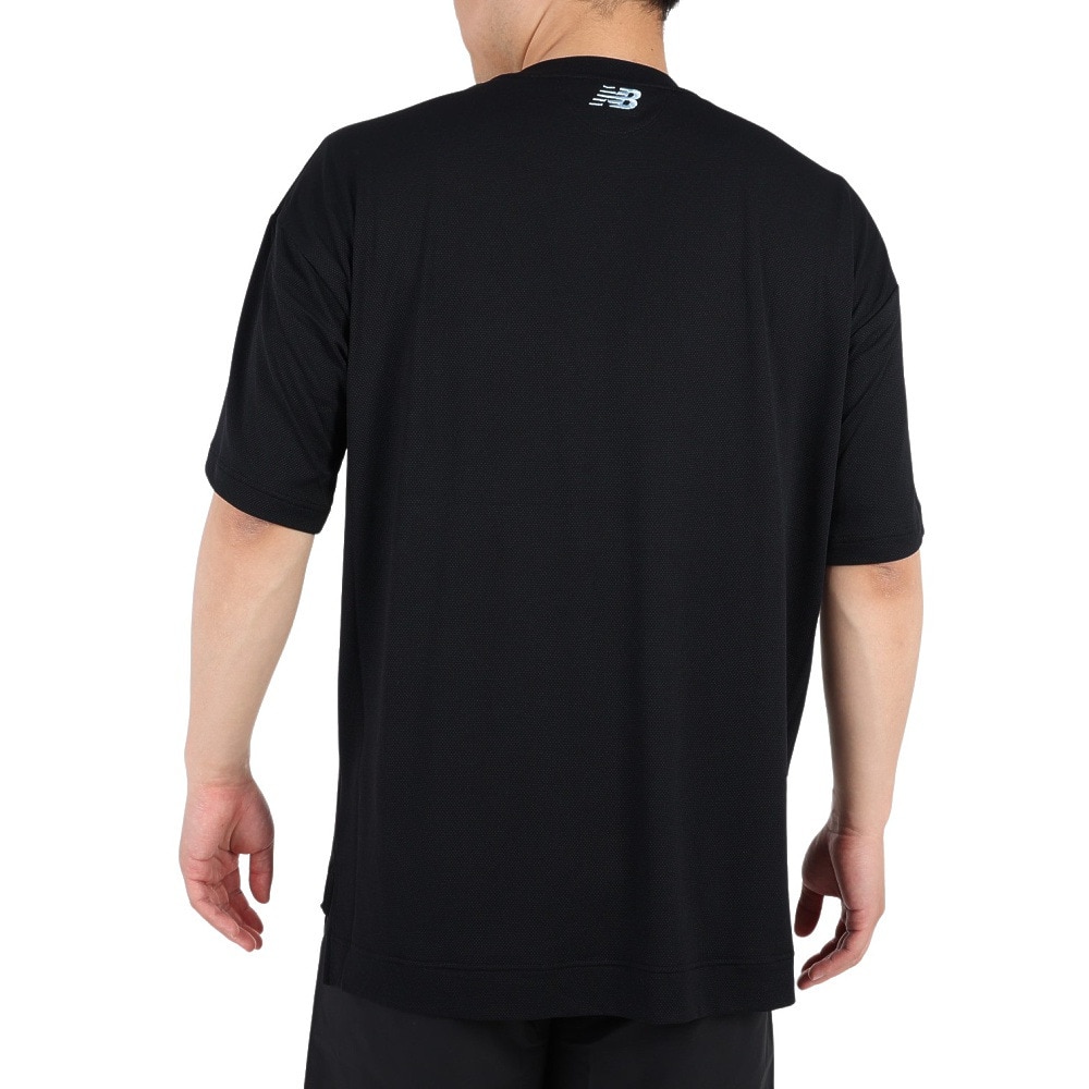 ニューバランス（new balance）（メンズ）バスケットボールウェア バスケットボールロゴショートスリーブTシャツ AMT35069BK 冷感 速乾