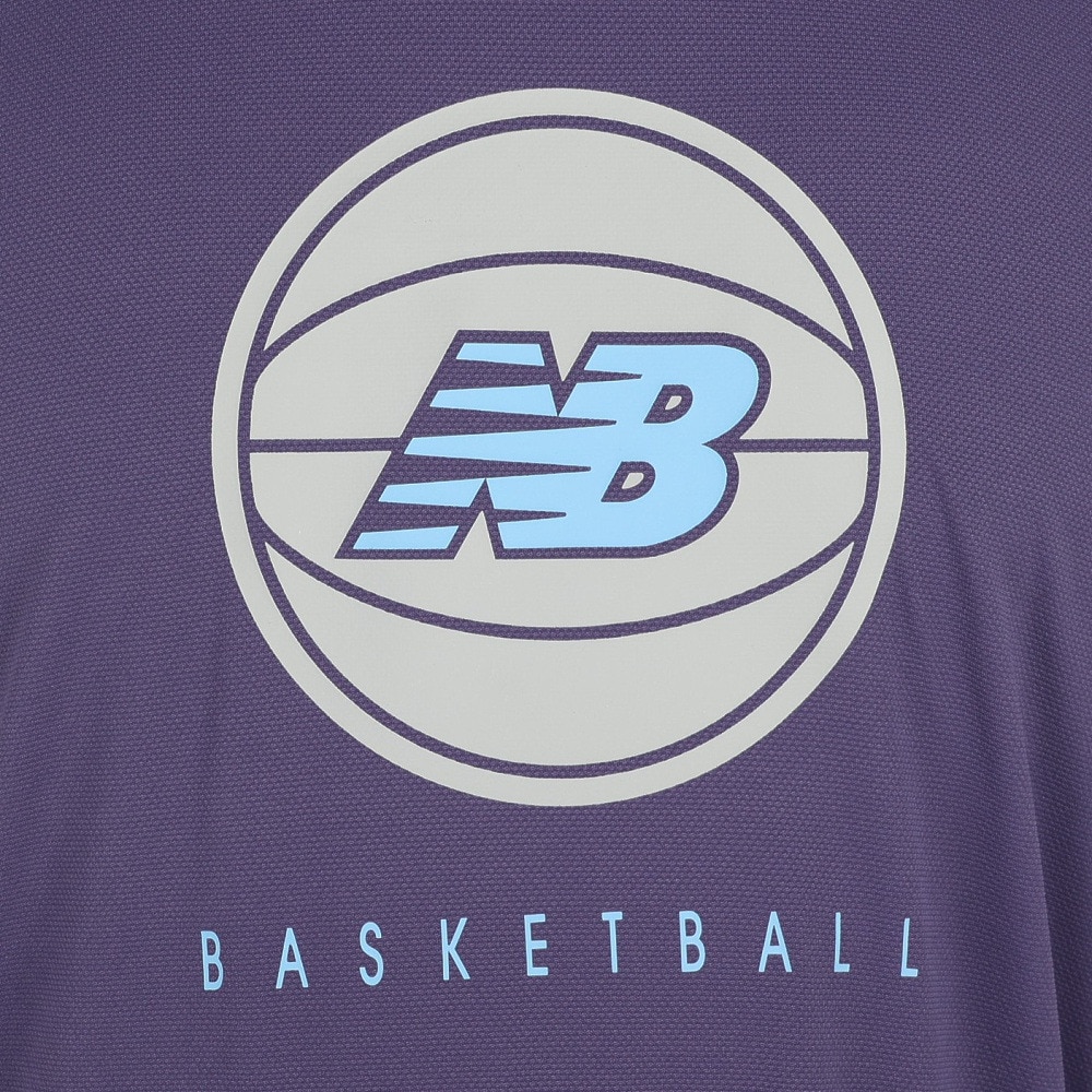 ニューバランス（new balance）（メンズ）バスケットボールウェア バスケットボールロゴショートスリーブTシャツ AMT35069DEY 冷感 速乾