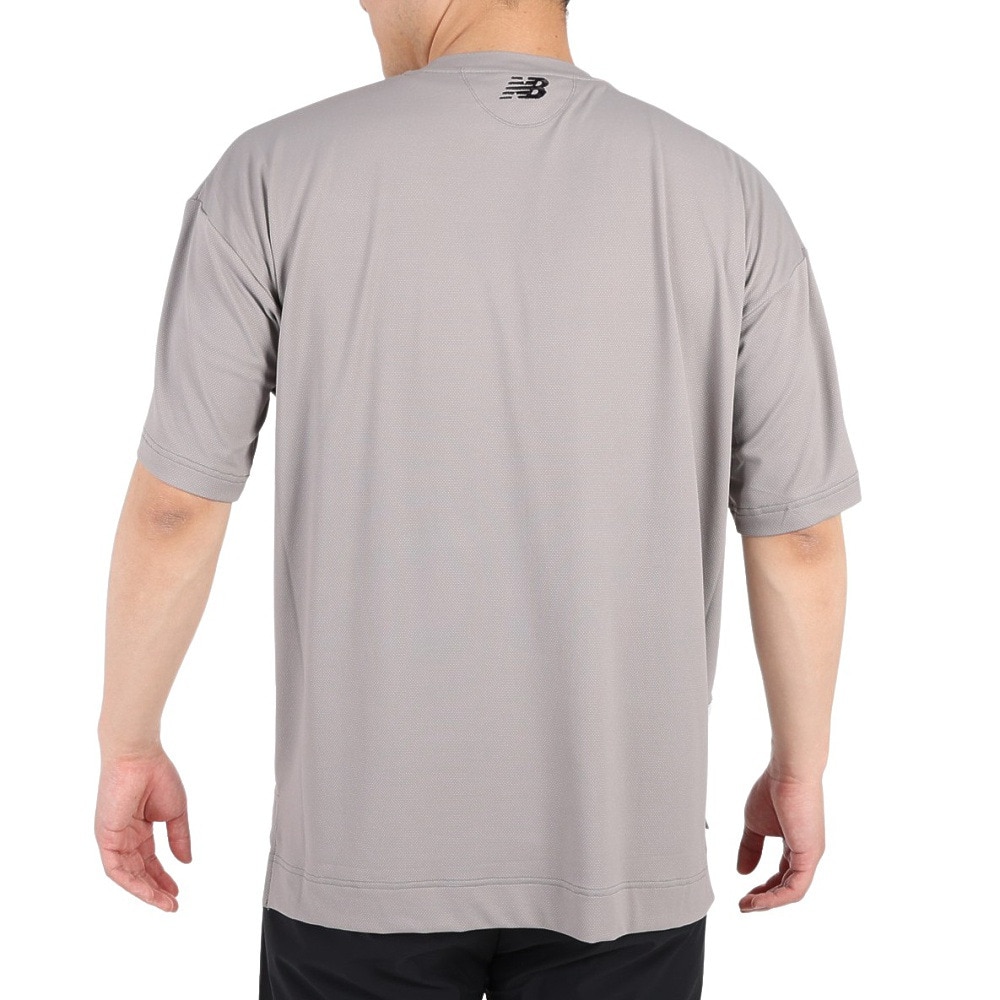 ニューバランス（new balance）（メンズ）バスケットボールウェア バスケットボールロゴショートスリーブTシャツ AMT35069MHD 冷感 速乾