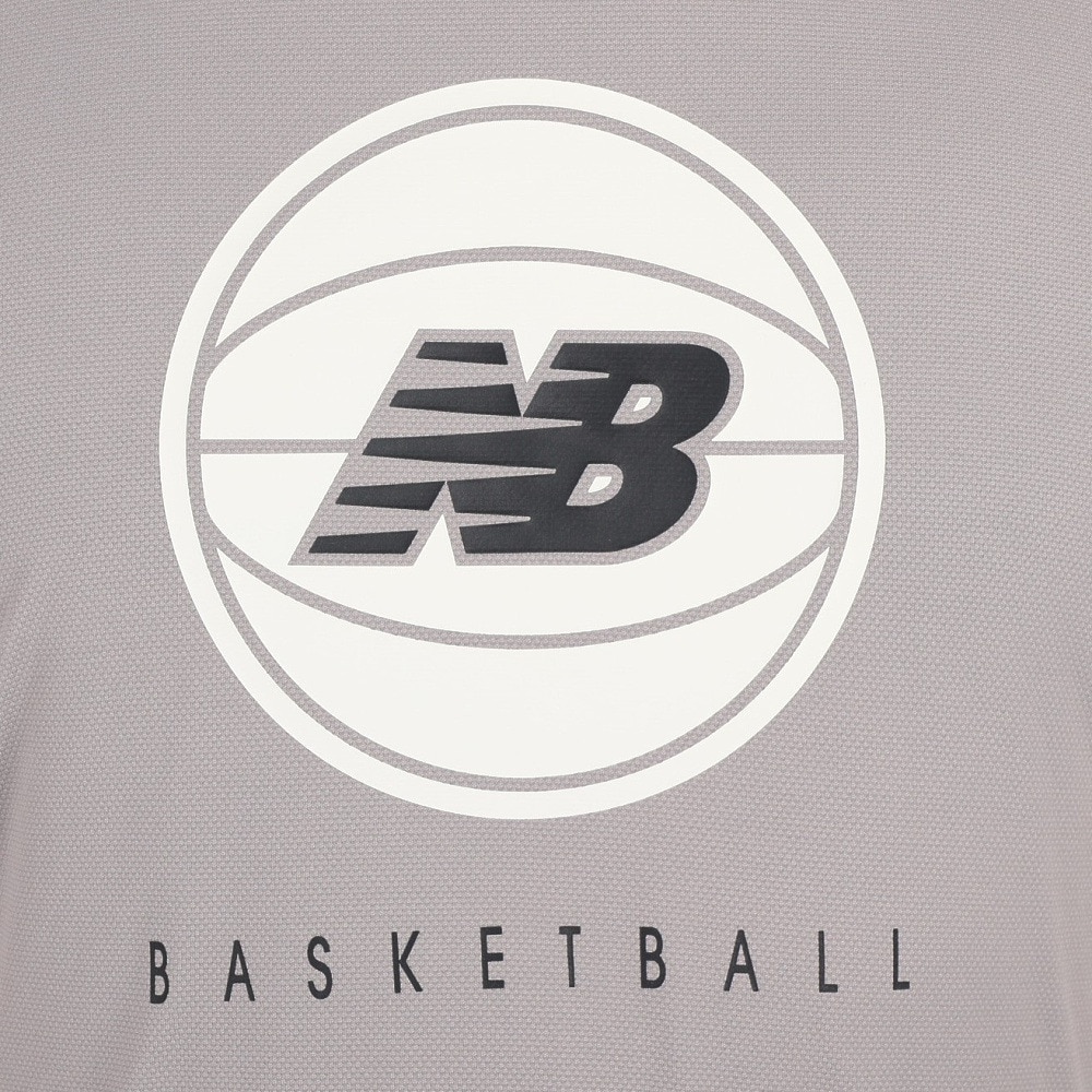 ニューバランス（new balance）（メンズ）バスケットボールウェア バスケットボールロゴショートスリーブTシャツ AMT35069MHD 冷感 速乾