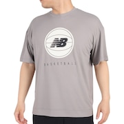 ニューバランス（new balance）（メンズ）バスケットボールウェア バスケットボールロゴショートスリーブTシャツ AMT35069MHD 冷感 速乾