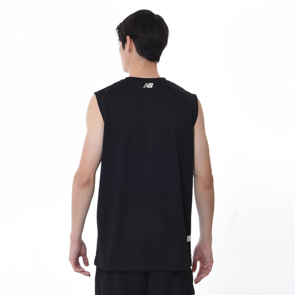 ニューバランス（new balance）（メンズ、レディース）バスケットボールウェア ノースリーブシャツ AMT35070BK