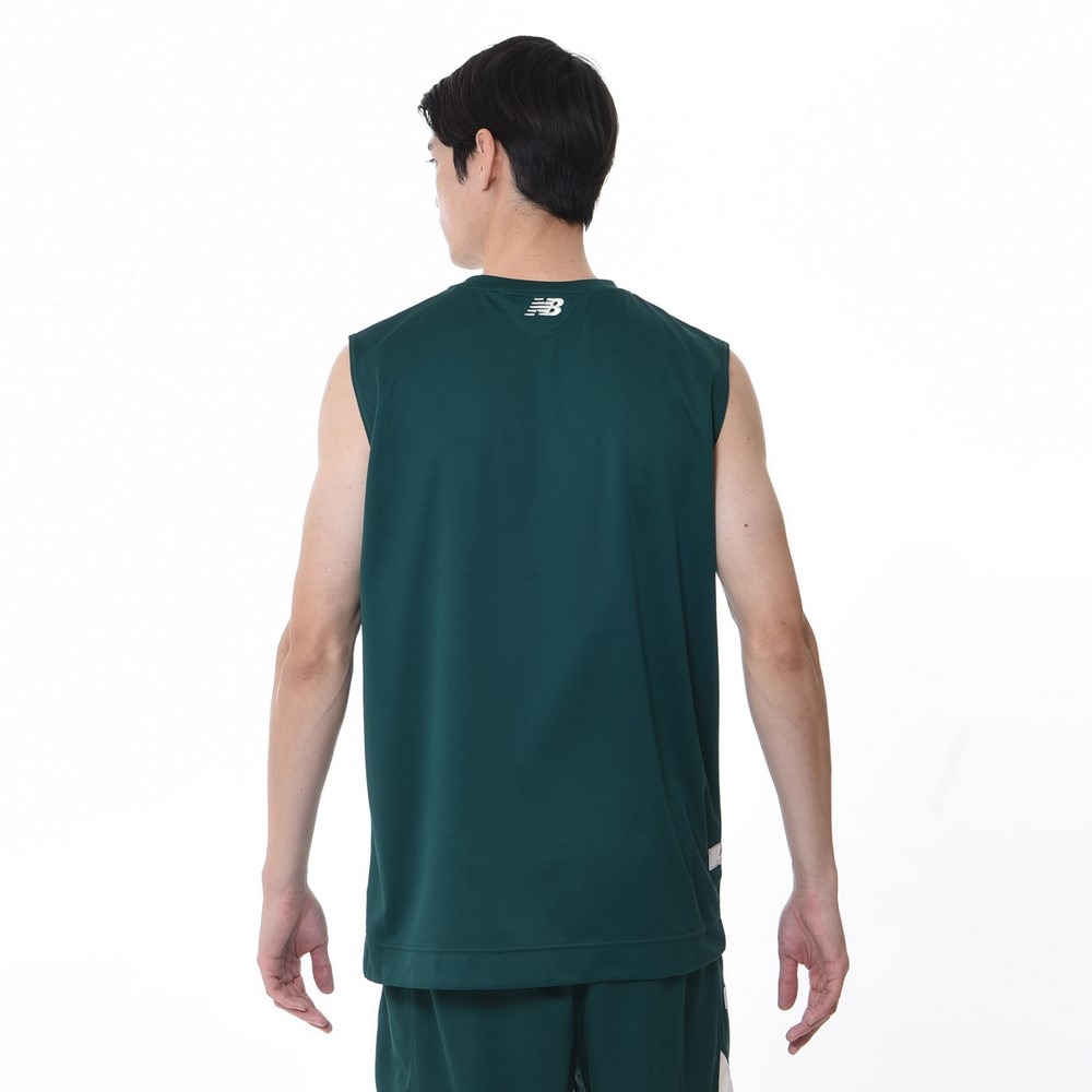 ニューバランス（new balance）（メンズ、レディース）バスケットボールウェア ノースリーブシャツ AMT35070NWG