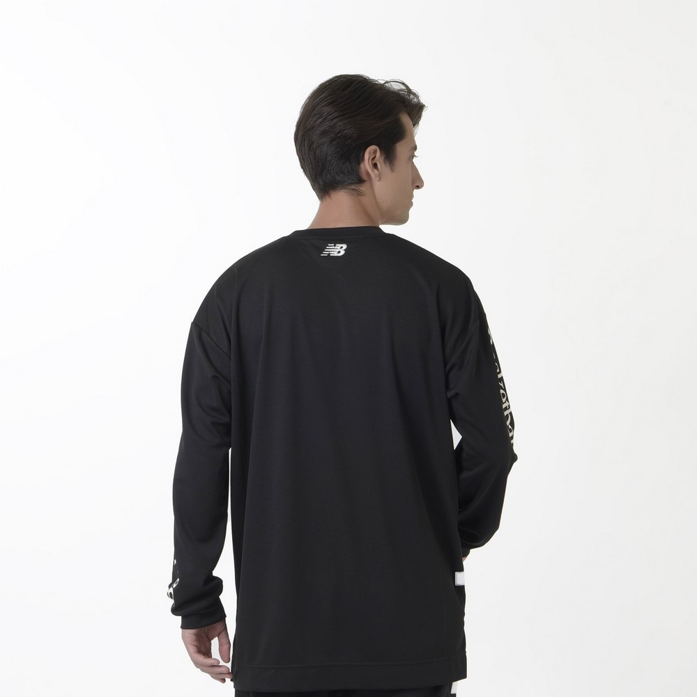 ニューバランス（new balance）（メンズ）バスケットボールウェア Arm Graphic ロングTシャツ AMT35181BK 速乾