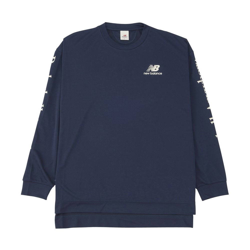 ニューバランス（new balance）（メンズ）バスケットボールウェア Arm Graphic ロングTシャツ AMT35181TNV 速乾