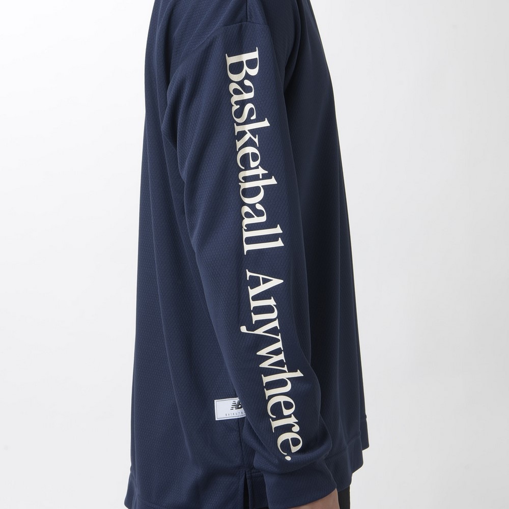 ニューバランス（new balance）（メンズ）バスケットボールウェア Arm Graphic ロングTシャツ AMT35181TNV 速乾