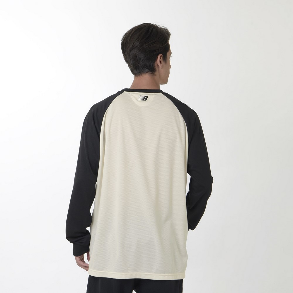 ニューバランス（new balance）（メンズ）バスケットボールウェア カラーブロックロングTシャツ AMT35183BK 速乾