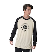 (メンズ)バスケットボールウェア カラーブロックロングTシャツ AMT35183BK 速乾