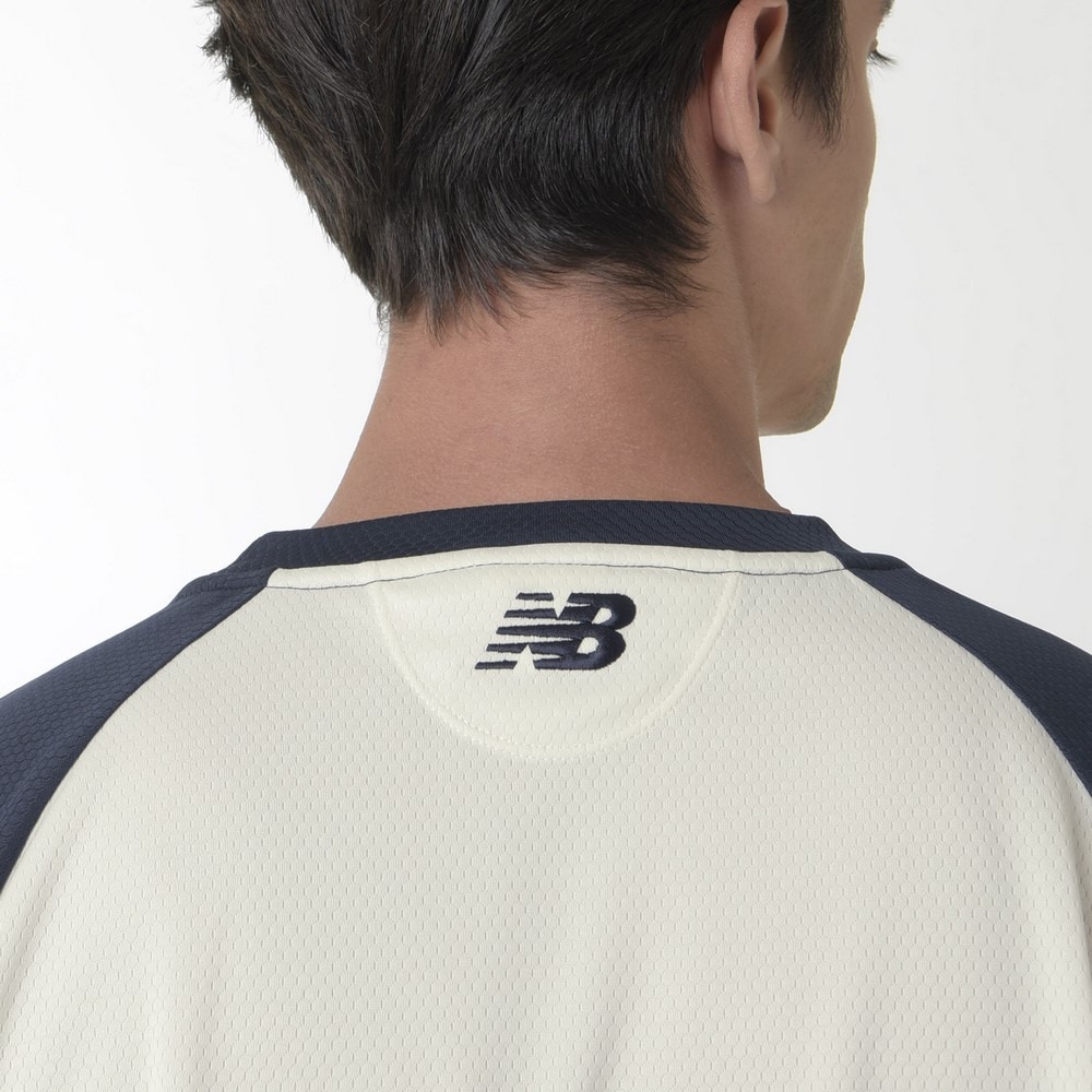 ニューバランス（new balance）（メンズ）バスケットボールウェア カラーブロックロングTシャツ AMT35183TNV 速乾