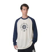 (メンズ)バスケットボールウェア カラーブロックロングTシャツ AMT35183TNV 速乾