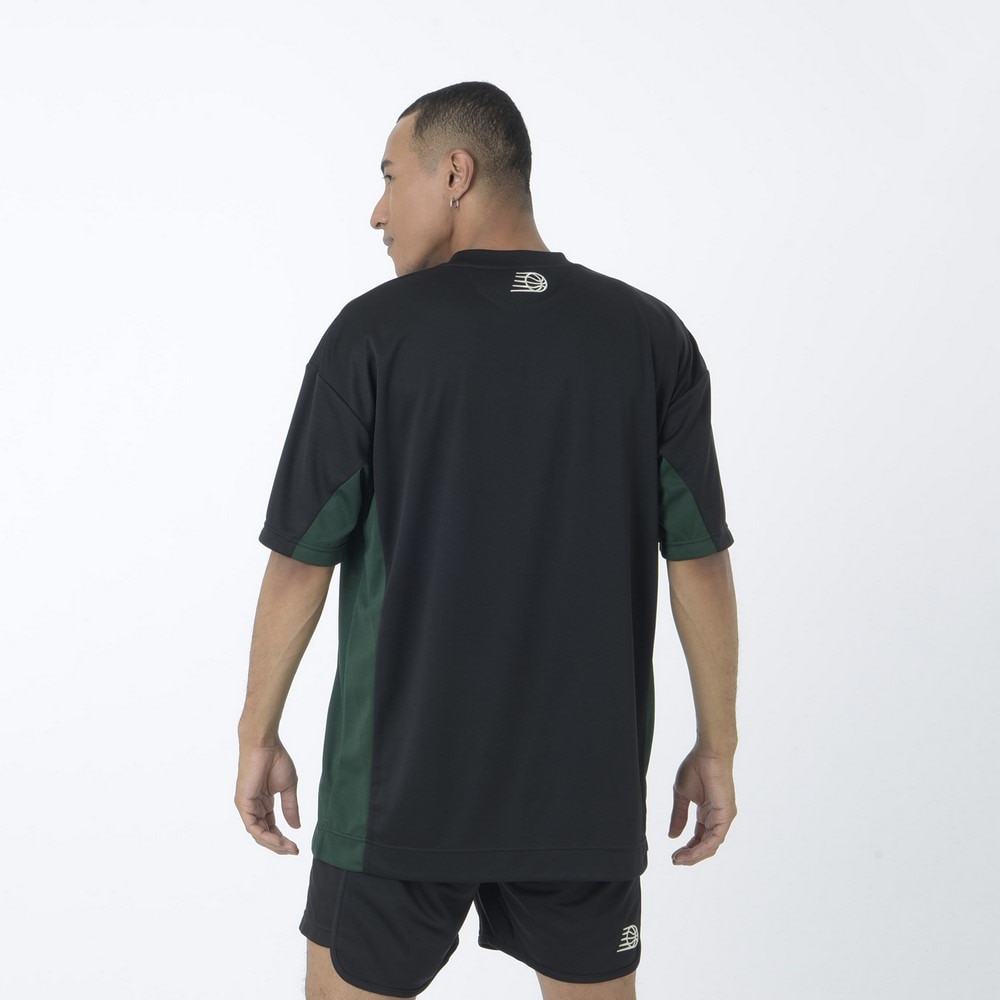 ニューバランス（new balance）（メンズ）バスケットボールウェア コートグラフィック ディンプルメッシュ 半袖Tシャツ AMT45070BK 速乾