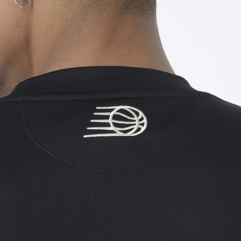 ニューバランス（new balance）（メンズ）バスケットボールウェア コートグラフィック ディンプルメッシュ 半袖Tシャツ AMT45070BK 速乾