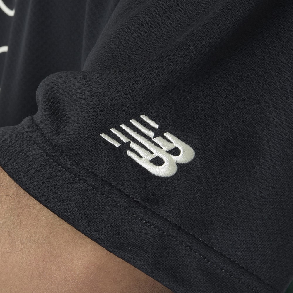 ニューバランス（new balance）（メンズ）バスケットボールウェア コートグラフィック ディンプルメッシュ 半袖Tシャツ AMT45070BK
