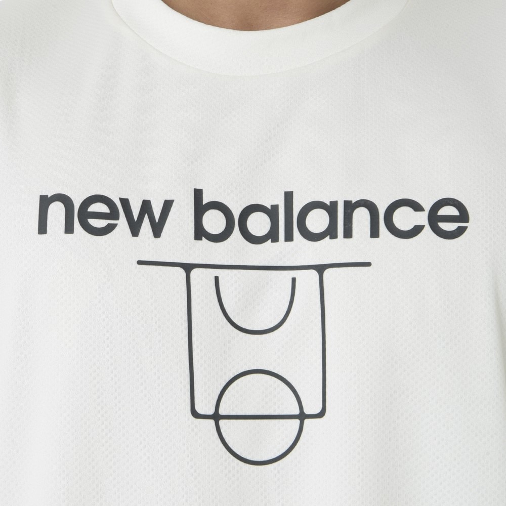 ニューバランス（new balance）（メンズ）バスケットボールウェア コートグラフィック ディンプルメッシュ 半袖Tシャツ AMT45070SST 速乾