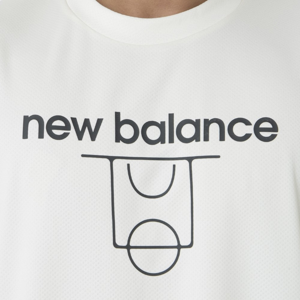 ニューバランス（new balance）（メンズ）バスケットボールウェア コートグラフィック ディンプルメッシュ 半袖Tシャツ AMT45070SST