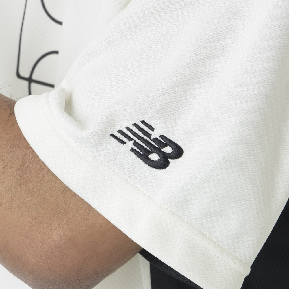 ニューバランス（new balance）（メンズ）バスケットボールウェア コートグラフィック ディンプルメッシュ 半袖Tシャツ AMT45070SST