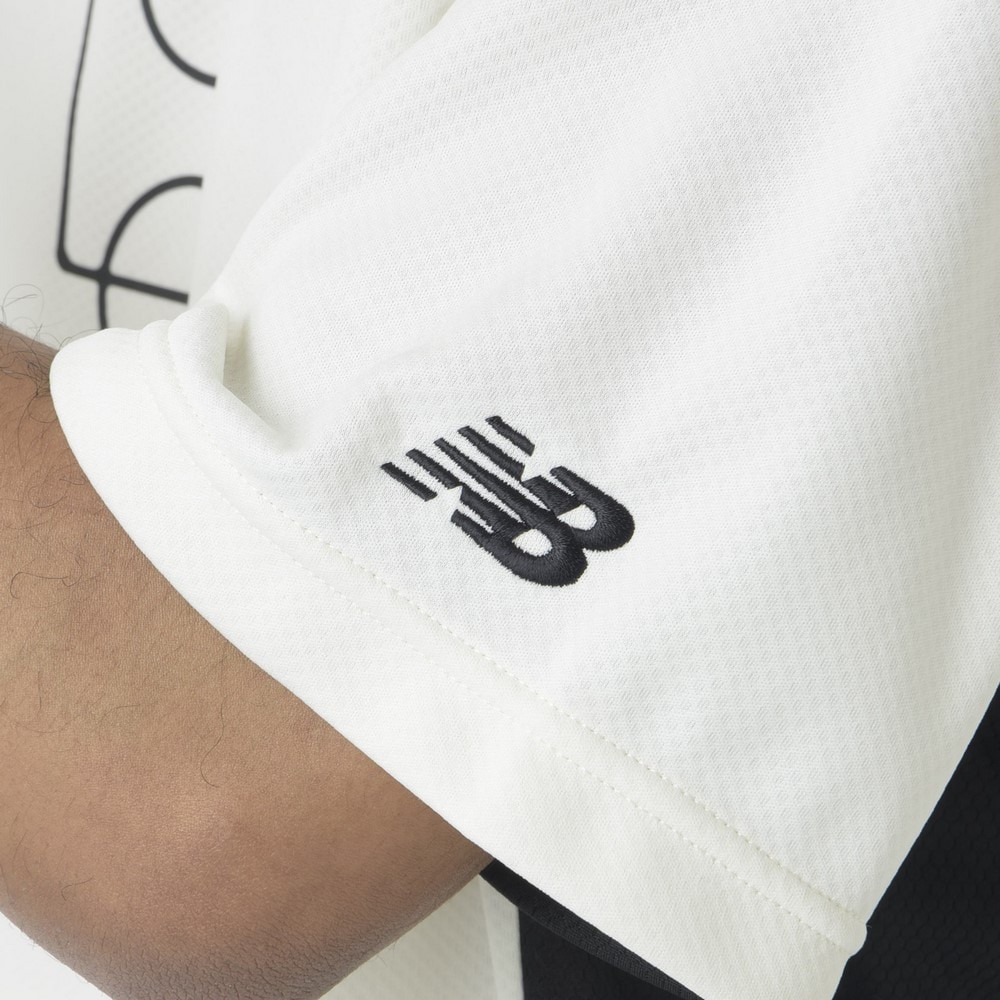 ニューバランス（new balance）（メンズ）バスケットボールウェア コートグラフィック ディンプルメッシュ 半袖Tシャツ AMT45070SST 速乾