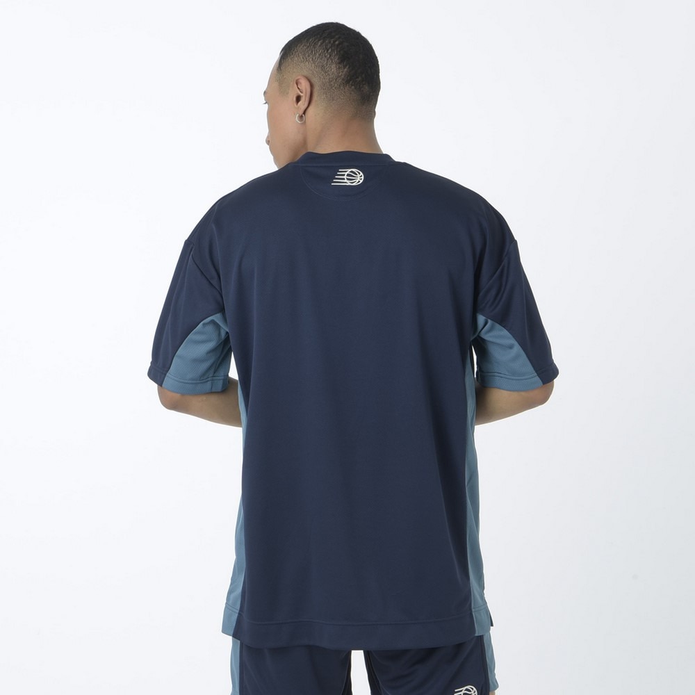 ニューバランス（new balance）（メンズ）バスケットボールウェア コートグラフィック ディンプルメッシュ 半袖Tシャツ AMT45070TNV 速乾