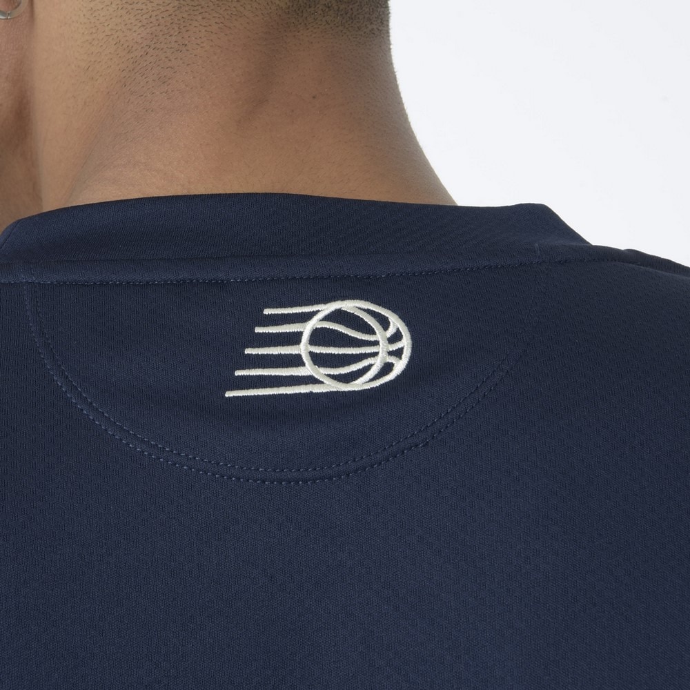 ニューバランス（new balance）（メンズ）バスケットボールウェア コートグラフィック ディンプルメッシュ 半袖Tシャツ AMT45070TNV 速乾