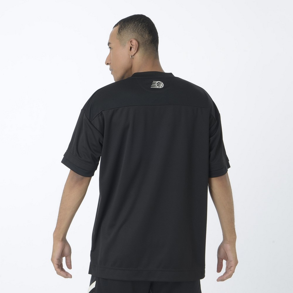 ニューバランス（new balance）（メンズ）バスケットボールウェア リニアロゴハニカムメッシュ 半袖Tシャツ AMT45072BK