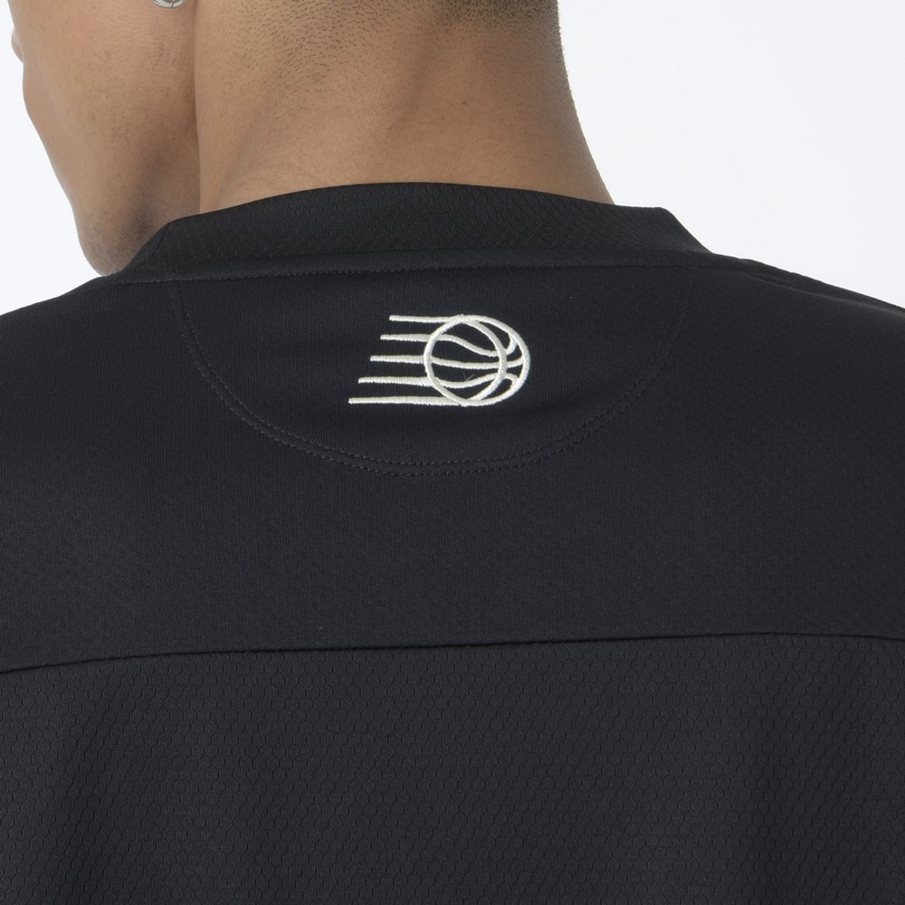 ニューバランス（new balance）（メンズ）バスケットボールウェア リニアロゴハニカムメッシュ 半袖Tシャツ AMT45072BK 速乾