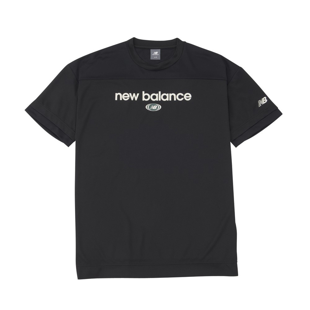 ニューバランス（new balance）（メンズ）バスケットボールウェア リニアロゴハニカムメッシュ 半袖Tシャツ AMT45072BK