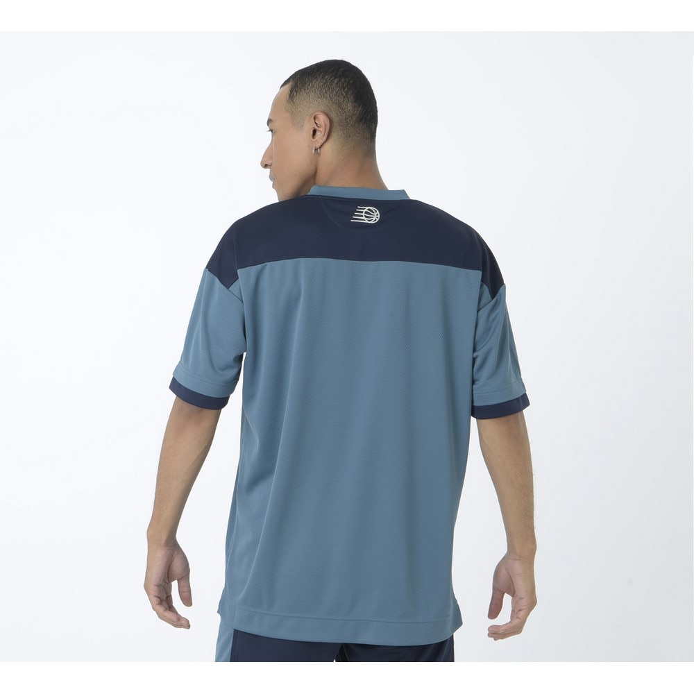 ニューバランス（new balance）（メンズ）バスケットボールウェア リニアロゴハニカムメッシュ 半袖Tシャツ AMT45072EUB 速乾