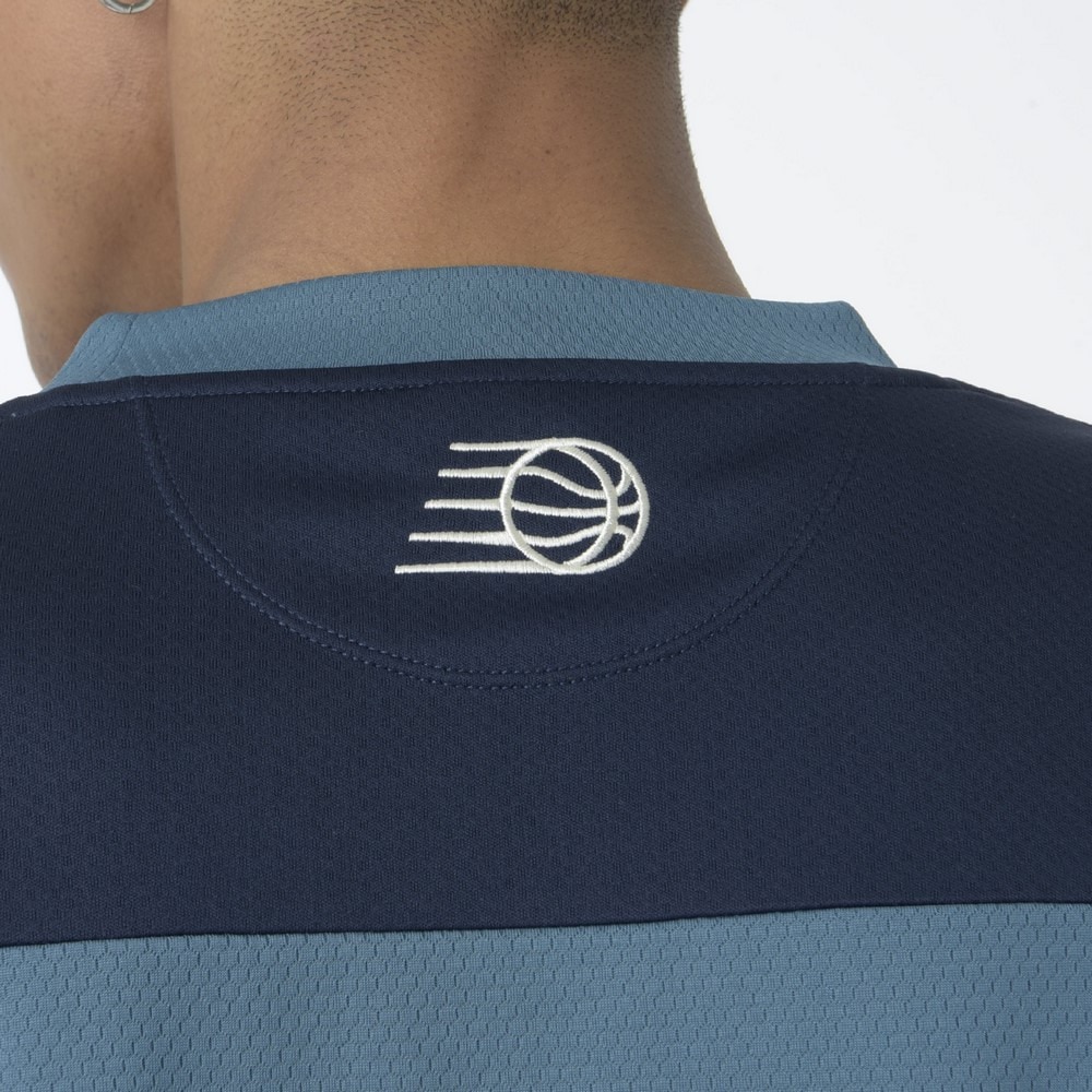 ニューバランス（new balance）（メンズ）バスケットボールウェア リニアロゴハニカムメッシュ 半袖Tシャツ AMT45072EUB 速乾
